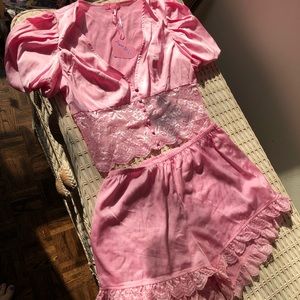 Vintage styled 2 piece PJ set